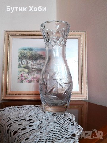 Масивна ретро кристална ваза, снимка 2 - Антикварни и старинни предмети - 35608963