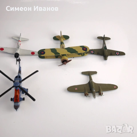Метални модели на самолети и хеликоптер #6358