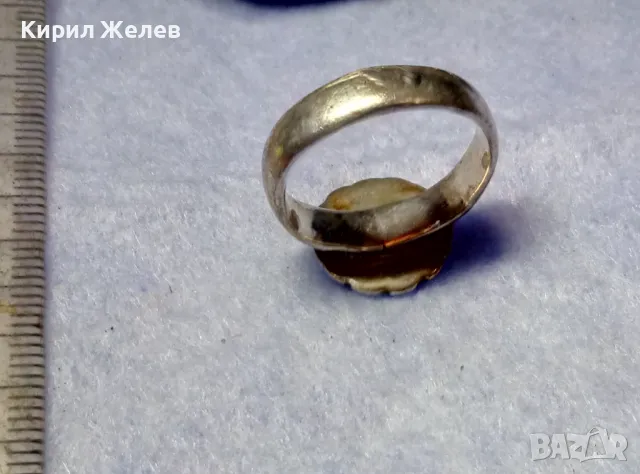 СТАРИНЕН РЪЧНО ОРНАМЕНТИРАН СРЕБЪРЕН ПРЪСТЕН СРЕБРО ВИСОКА ПРОБА РЪЧНА КУЮМДЖИЙСКА ИЗРАБОТКА 25250, снимка 8 - Антикварни и старинни предмети - 50136197