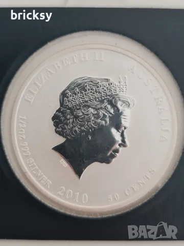 3 бр. Лунари сребро половин унция 1/2 oz  куче 2018, тигър 2010 и прасенце 2019, снимка 8 - Нумизматика и бонистика - 49383502