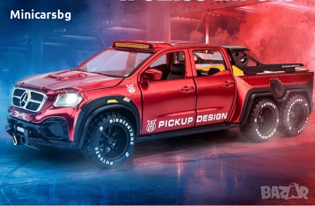Метални колички: Mercedes-Benz Monster X-Class 6X6 (Мерцедес-Бенц Монстър Х клас), снимка 17 - Колекции - 31146540