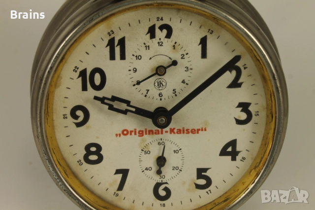 Стар Немски Будилник ORIGINAL KAISER 1930' s, снимка 5 - Антикварни и старинни предмети - 52628330