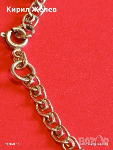 Сребърна гривна с кръст разпятие Христово нежна елегантна 34187, снимка 4 - Гривни - 52845549