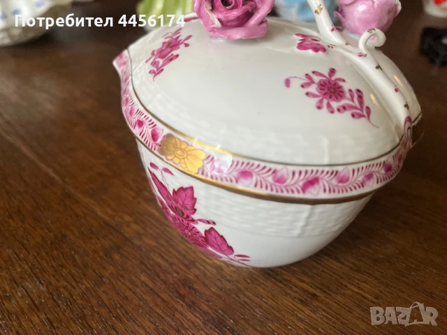 Унгарски порцелан Herend с декор “Apponyi” “Chinese bouquet - Pink”💗 , снимка 9 - Други - 50556159