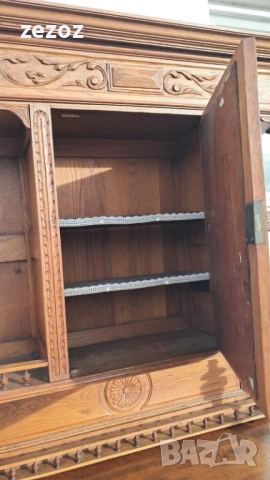 Антикварен шкаф масив №30, снимка 8 - Шкафове - 53259246