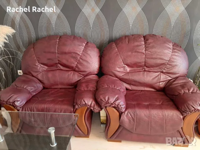Продавам холова гарнитура кожена, снимка 8 - Дивани и мека мебел - 56159269