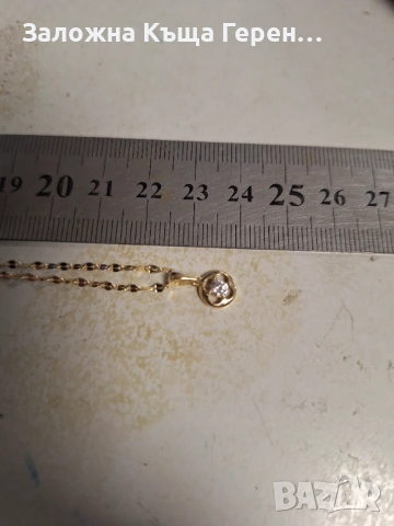 Златно Колие - 14к. - 1,60гр., снимка 5 - Колиета, медальони, синджири - 54024440