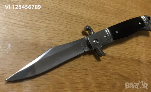 Сгъваем автоматичен ловен нож с метален гард 120x240 , снимка 1 - Ножове - 39814391