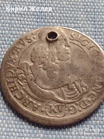 Сребърна монета 15 кройцера 1664г. Сигизмунд Франц Хал Тирол 12206, снимка 6 - Нумизматика и бонистика - 42899784