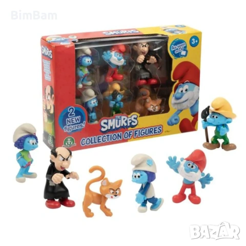 Комплект фигурки The Smurfs Смърфове Giochi Preziosi - 6 бр.