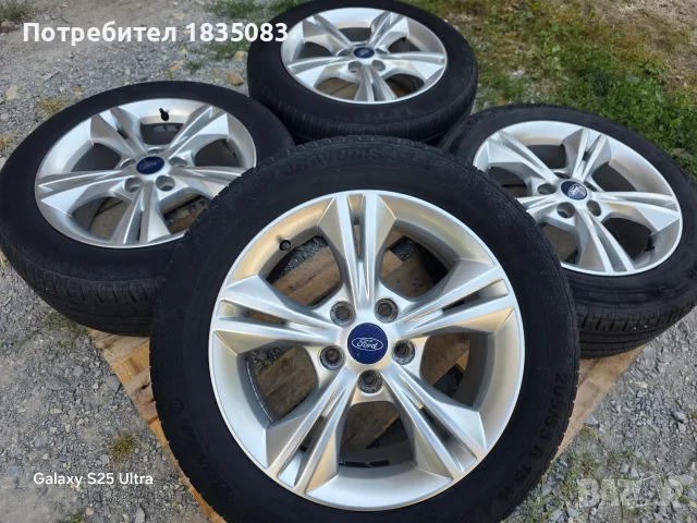 Лети джанти 16ки 5х108 Ford + летни гуми 205/55/16 Barum