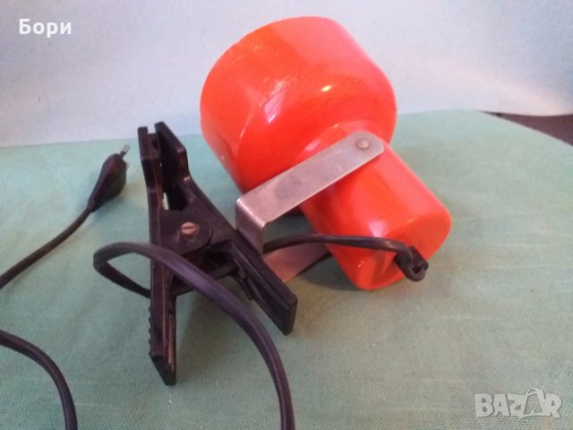 Метална лампа с щипка кабел ел.ключ, снимка 7 - Лампи за стена - 31618824