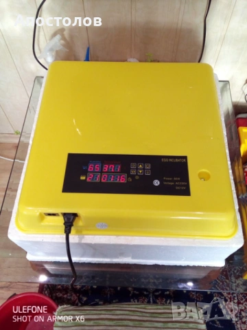 Автоматичен инкубатор за 56 яйца с влагомер и захранване 220+12 волта, снимка 3 - За селскостопански - 54198969