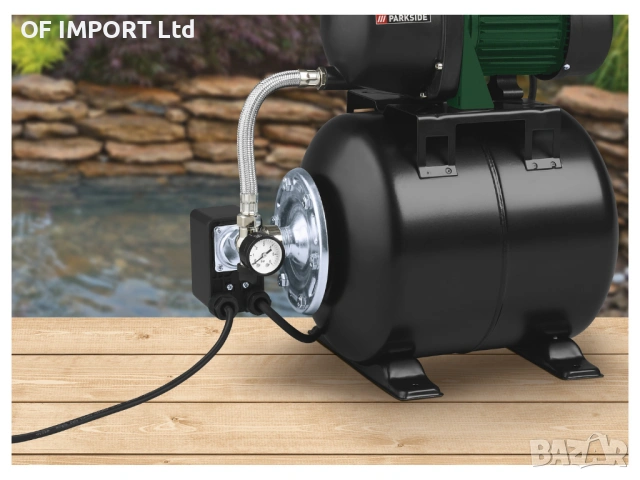 Домашен Водопровод Хидрофор PARKSIDE PHWW 1000 A1, снимка 3 - Напояване - 53280301