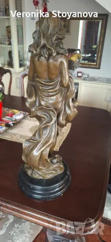 Бронзова статуетка, снимка 3 - Статуетки - 49690181
