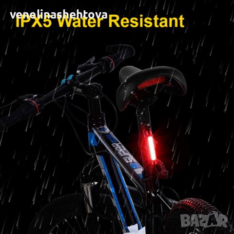 Usb презареждащо водоустойчиво стопче задна светлина за колело велосипед , снимка 6 - Аксесоари за велосипеди - 37118326