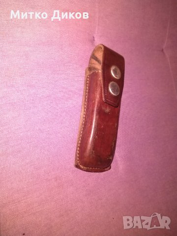 Калъвче за нож за пълнител две позиции естествена кожа 130х36х18мм вътрешен размер