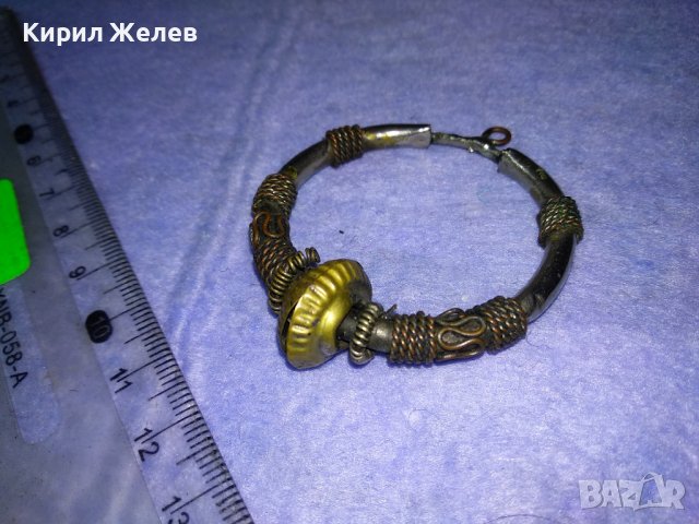 СТАРИННА СРЕБРИСТА ЕтноАРТ ВИСУЛКА МЕД МЕСИНГ СТОМАНА РЪЧНА МАЙСТОРСКА ОРНАМЕНТИРАНА ИЗРАБОТКА 28035, снимка 12 - Антикварни и старинни предмети - 40684987