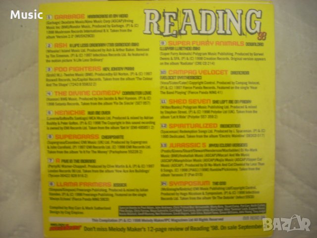 Melody Maker Presents Reading 98 оригинален диск, снимка 2 - CD дискове - 30494383