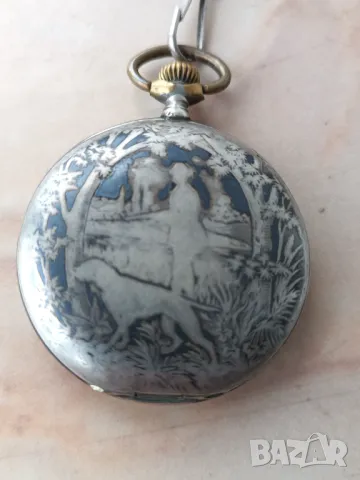 Сребърен джобен ZENITH, снимка 2 - Антикварни и старинни предмети - 48128865