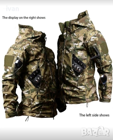 зимно - есенно тактическо яке с поларена подплата. размер м, снимка 4 - Екипировка - 53122376