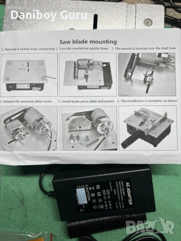 Мини настолен циркуляр, малка дървообработваща електрическа настолна циркулярна машина, снимка 8 - Триони и циркуляри - 52683064