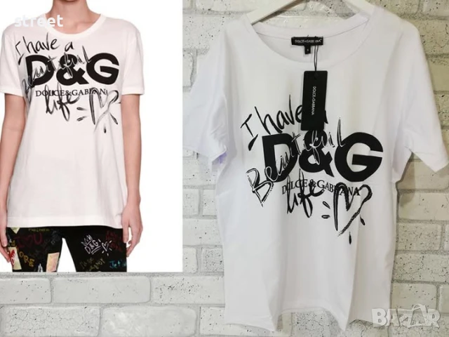 Dolce & Gabbana Logo Print Women T-shirt Дамски тениски 