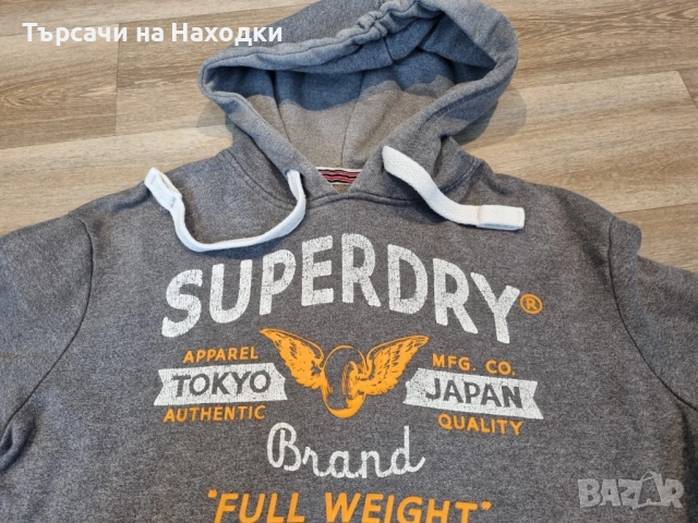 $95 Мъжки суичър SUPERDRY XL Hoodie Gym Running Football Top Jacket Men's , снимка 4 - Суичъри - 52113491