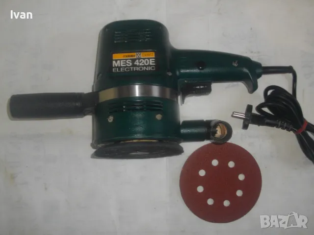 Оригинален немски 2004г. КРЪГЪЛ ЕКСЦЕНТЪР ВИБРОШЛАЙФ 420 вата Професионален MEISTER CRAFT ОТЛИЧЕН, снимка 3 - Други инструменти - 47967122
