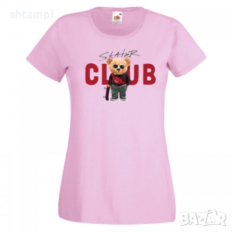 Дамска тениска bear Skater CLUB,Мече,Меченце,Животно, Играчка,Изненада,Подарък,Повод,, снимка 11 - Тениски - 37292171
