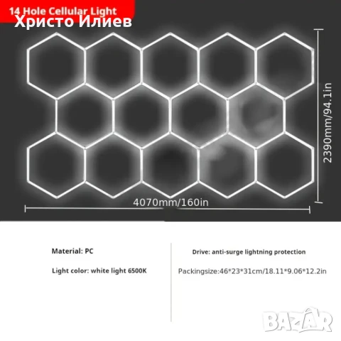 LED Лед Осветление лампа за гараж магазин фризьорски салон студио, снимка 3 - Лед осветление - 51419410