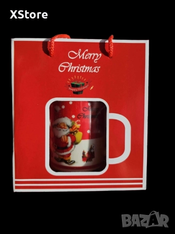 Оригинален коледен подарък чаша в оригинална опаковка и лъжичка