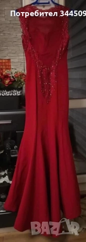 Официална рокля с естествени камъчета - рр М, снимка 2 - Рокли - 54340723