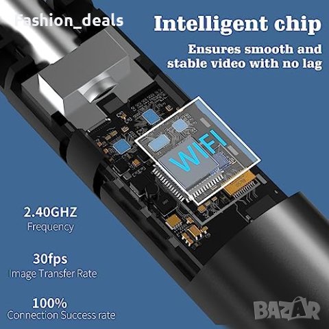 Нов VITCOCO Отоскоп 1080P FHD WiFi - Премахване на Ушна Кал с 6 LED, снимка 3 - Други - 42684968