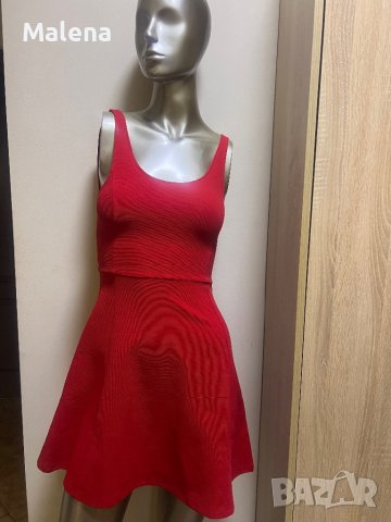 Дамска разкроена червен рокля !, снимка 2 - Рокли - 42110314