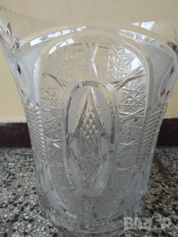 голяма кристална ваза, снимка 2 - Вази - 40404479