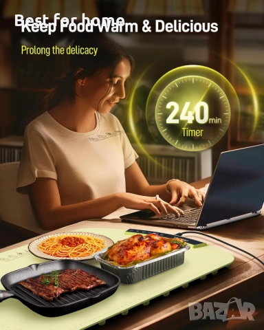 Подложка за затопляне на храна - 8-температурен електрически поднос, снимка 6 - Прибори за хранене, готвене и сервиране - 51484638