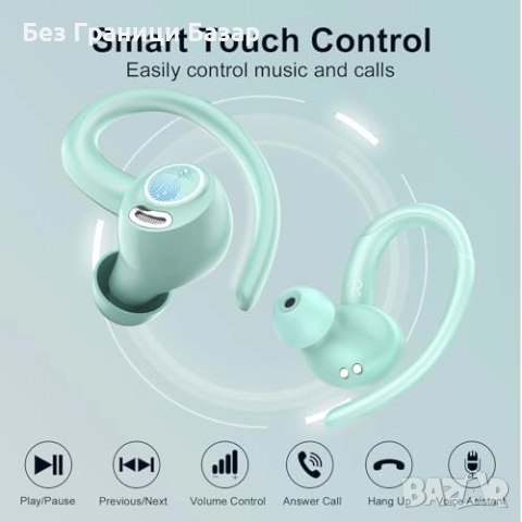 Нови Безжични спортни слушалки с LED дисплей, дълбок бас и ENC микрофон, снимка 7 - Bluetooth слушалки - 52750492