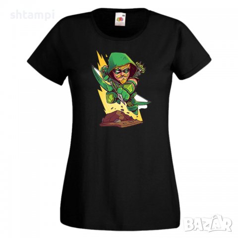 Дамска тениска DC Green Arrow Star Wars Игра,Изненада,Подарък,Геймър,, снимка 2 - Тениски - 36787153
