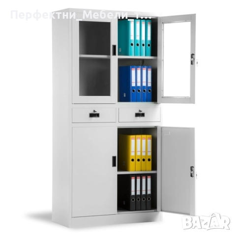 метален шкаф за тераса,балкон,градина-в сив цвят,нисък щкаф за балкон,висок мет.шкаф с чекмеджета, снимка 2 - Градински мебели, декорация  - 46743132