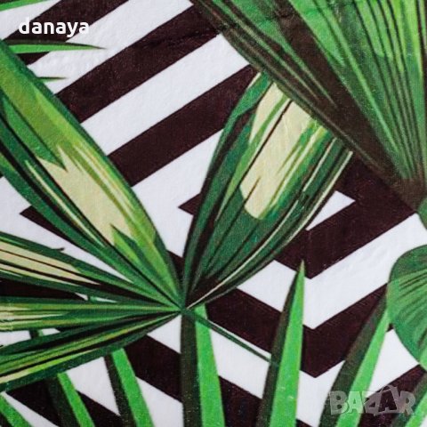 2336 Постелка килимче пътека за под Тропически листа, 45x120cm, снимка 4 - Пътеки - 33976150