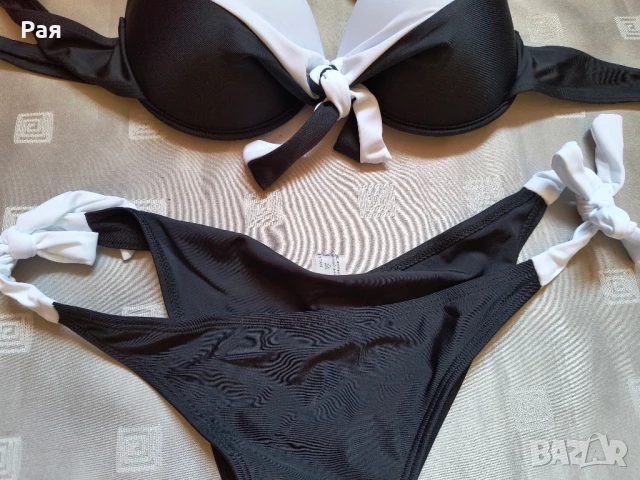 Бански в бяло и черно, снимка 5 - Бански костюми - 50658552