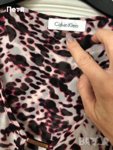 Calvin Klein Дамска блуза - шифон, снимка 6 - Блузи с дълъг ръкав и пуловери - 38173518