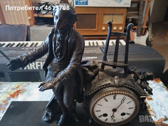 Каминен френски часовник, снимка 7 - Антикварни и старинни предмети - 52157528