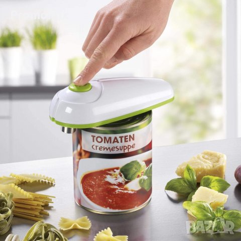 Автоматична отварачка за консерви GOURMETmaxx Touch and Go 01242 безопасно отваряне на малки и голем