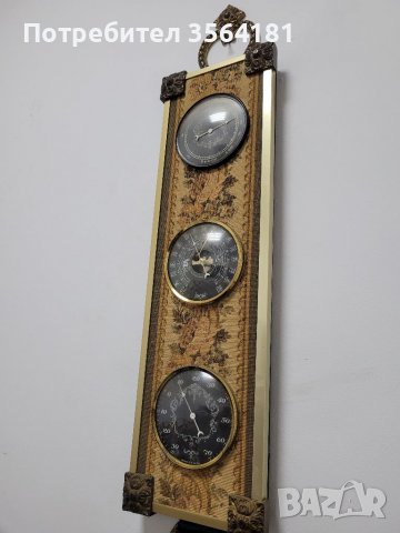 Красив барометър,тернометър,хигрометър , снимка 6 - Антикварни и старинни предмети - 39240685