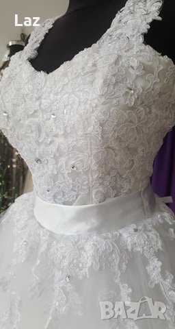 къса бална официална сватбена рокля в цвят и размер по заявка, снимка 3 - Сватбени рокли - 30563103