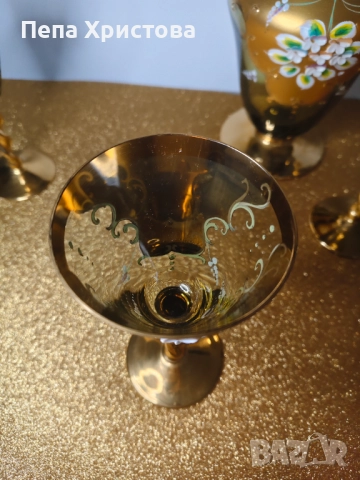 Комплект за аперитив Бохемия, снимка 5 - Чаши - 51555179