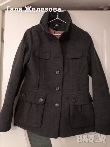 Късо палто в сиво за зимата , снимка 3 - Палта, манта - 38987730