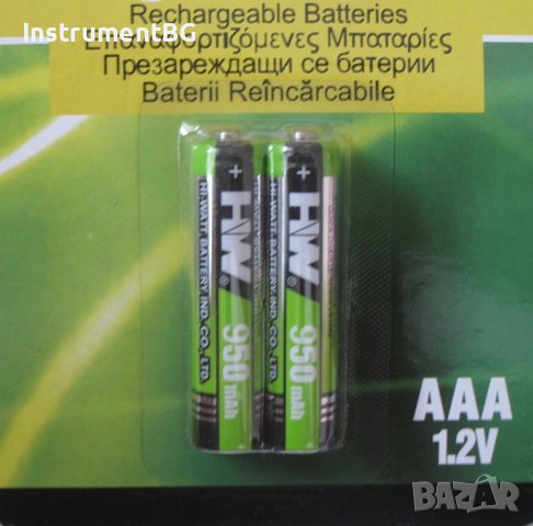 Акумулаторни батерии HW 1.2V AAА 950 mAh Ni-Mh / 2 броя, снимка 2 - Друга електроника - 28382998
